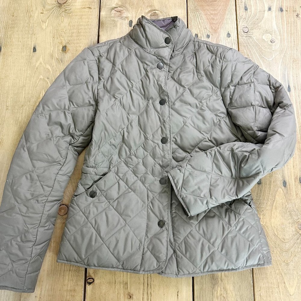 Eddie Bauer Vintage Down Jacket Coat Taupe Lavender XSP EB550‎